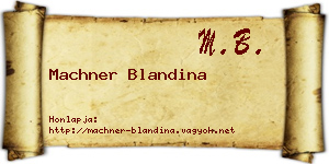Machner Blandina névjegykártya